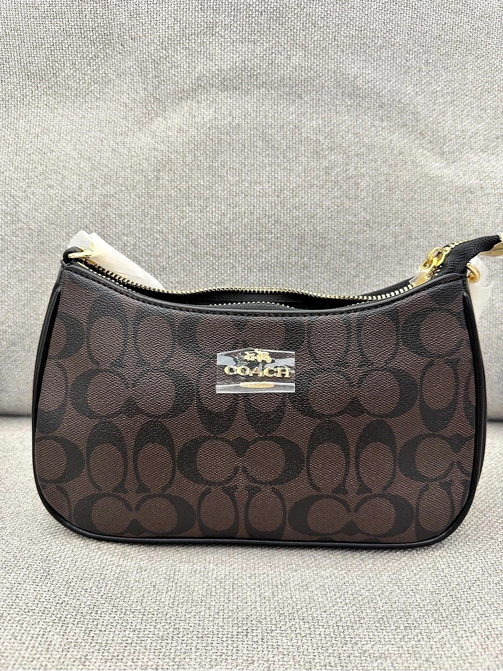 Coach Teri Shoulder Bag in Brown & Black